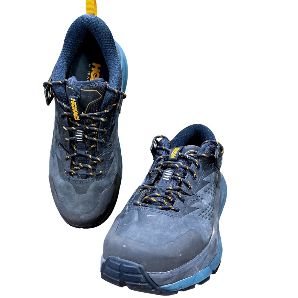 Hoka One One Kaha Low GTX Hiking Shoes Blue Black Yellow 1118505-BML Womens 11B